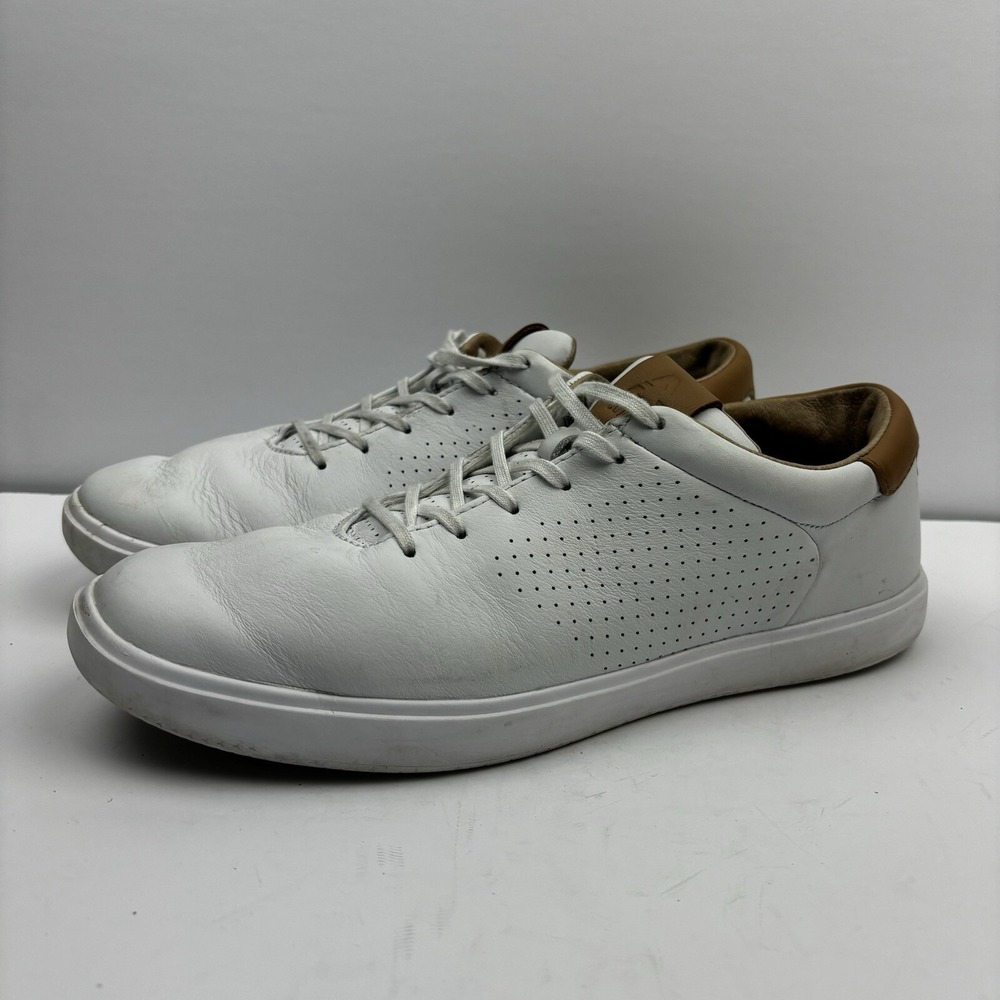 Travis Mathew White and Tan Athletic Shoes